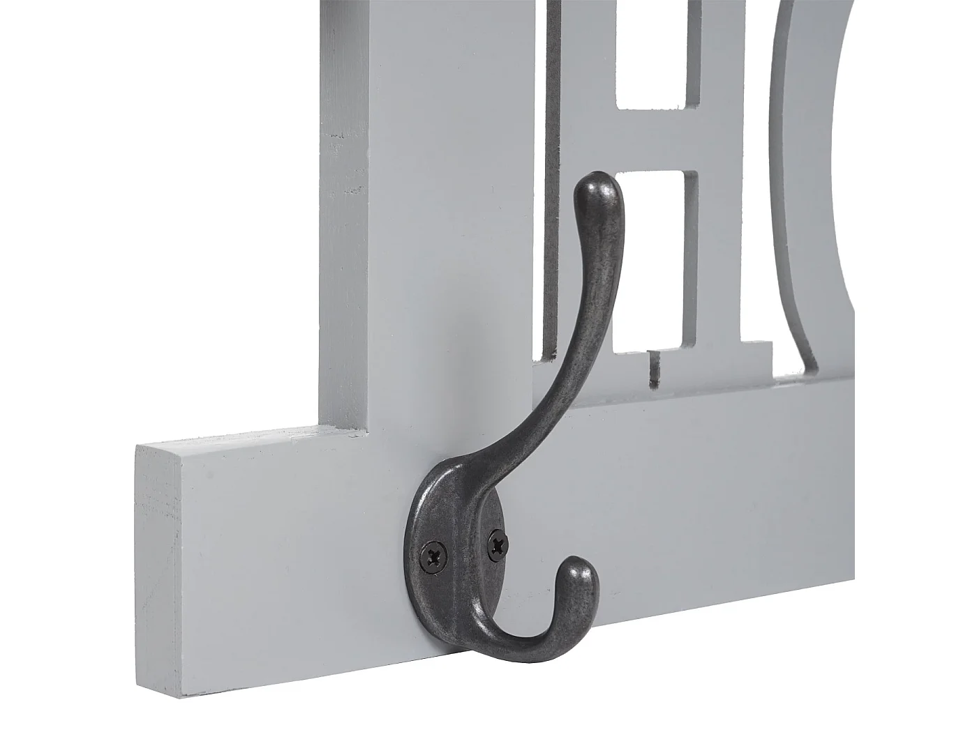 Perchero de pared MCW-C60 Home Shabby look,  gris-azul