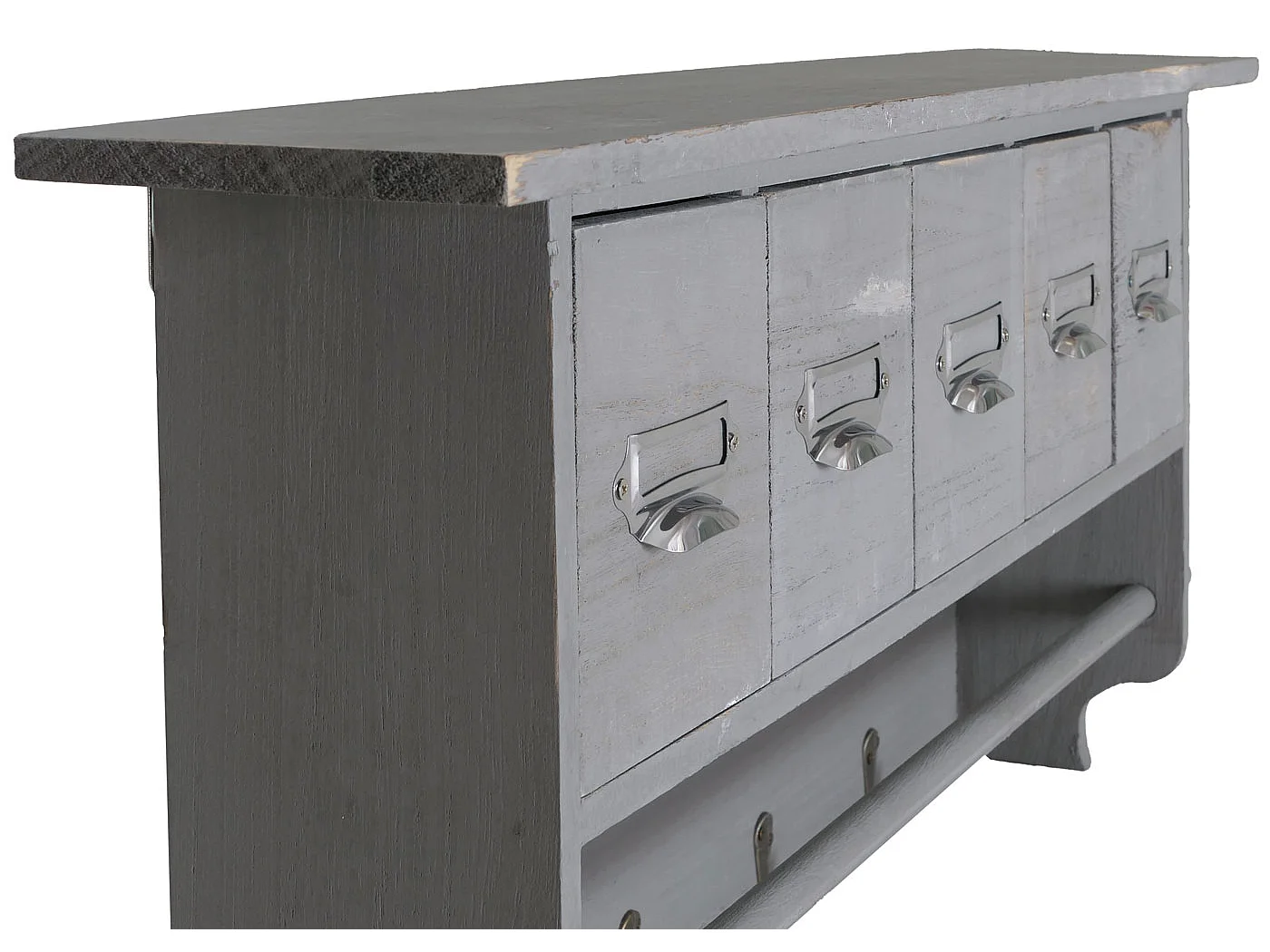Garderobe MCW-C49,  shabby look, grijs