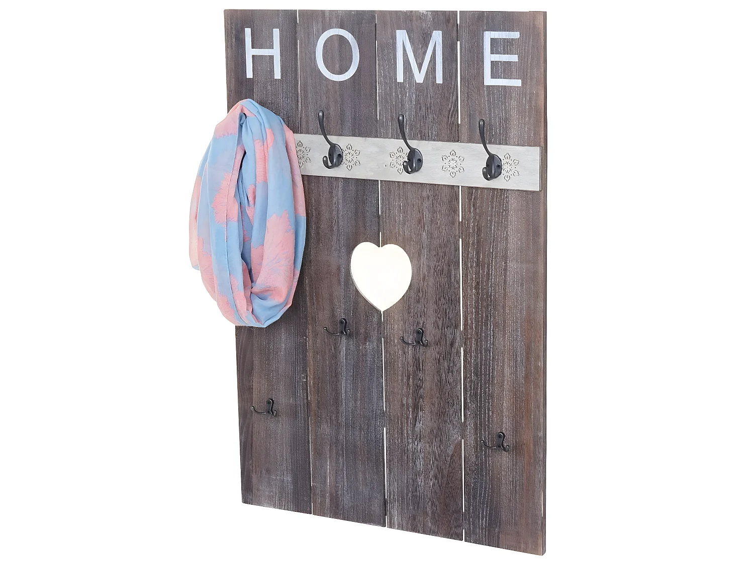 Wandkapstok MCW-C89 Home Shabby-look,  bruin, shabby