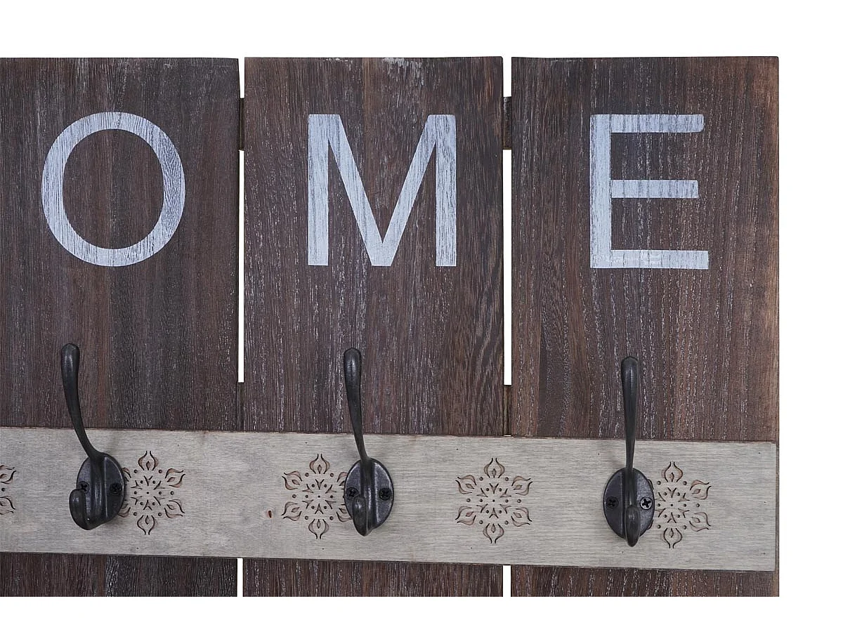 Portemanteau mural MCW-C89 Home look shabby,  brun shabby
