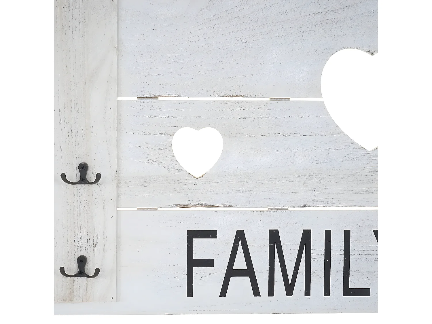 Wandgarderobe MCW-C89 Family Shabby-Look, Weiß, shabby