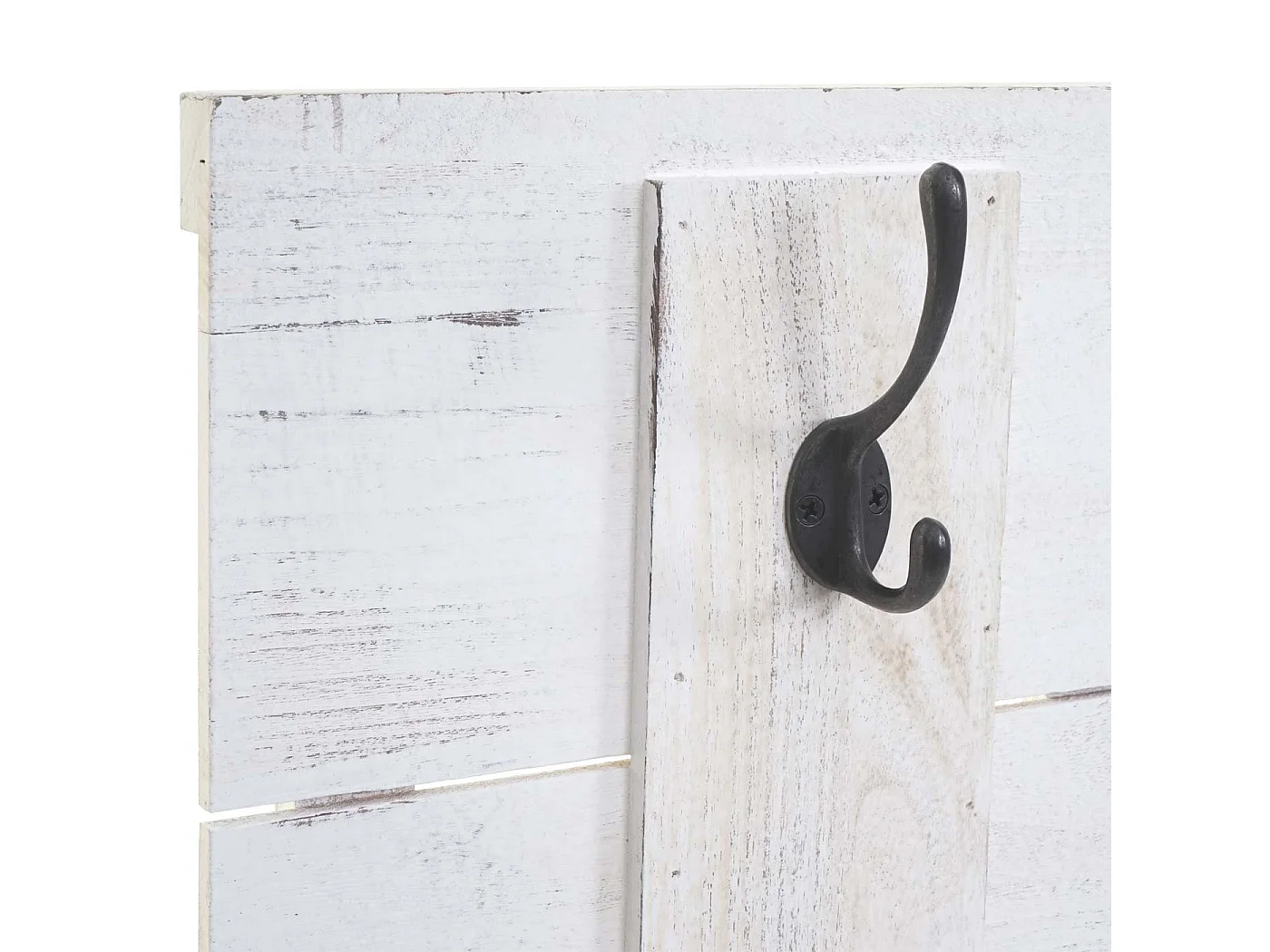 Portemanteau mural MCW-C89 Family Shabby-Look,  blanc shabby