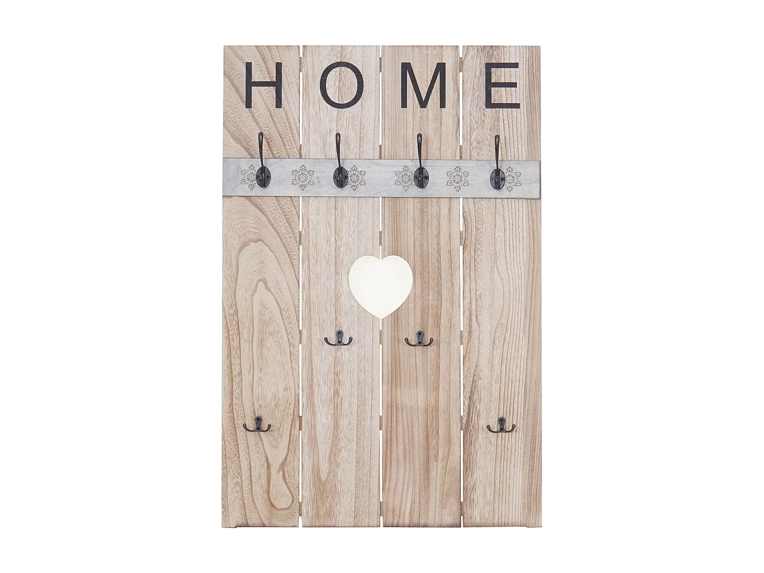 Wandkapstok MCW-C89 Home Shabby-look,  natuurlijk bruin