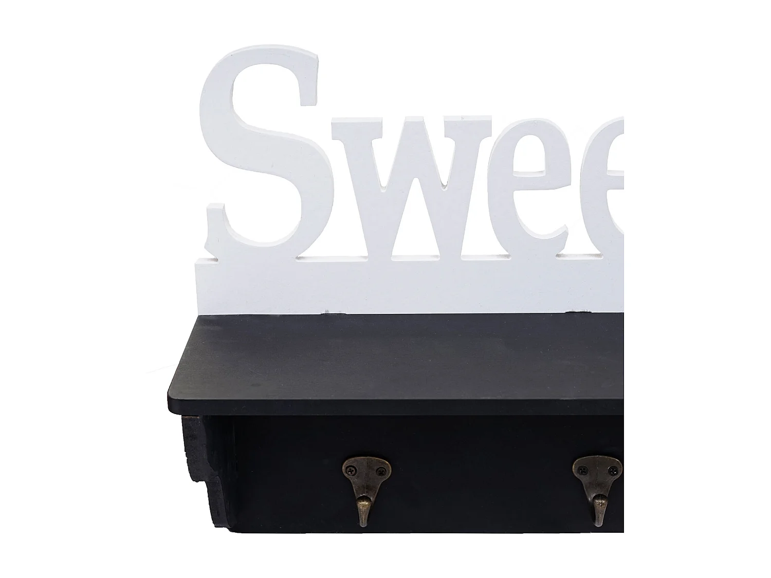 Vægkapstol MCW-D41 Sweet Home med 4 kroge,  sort/hvid
