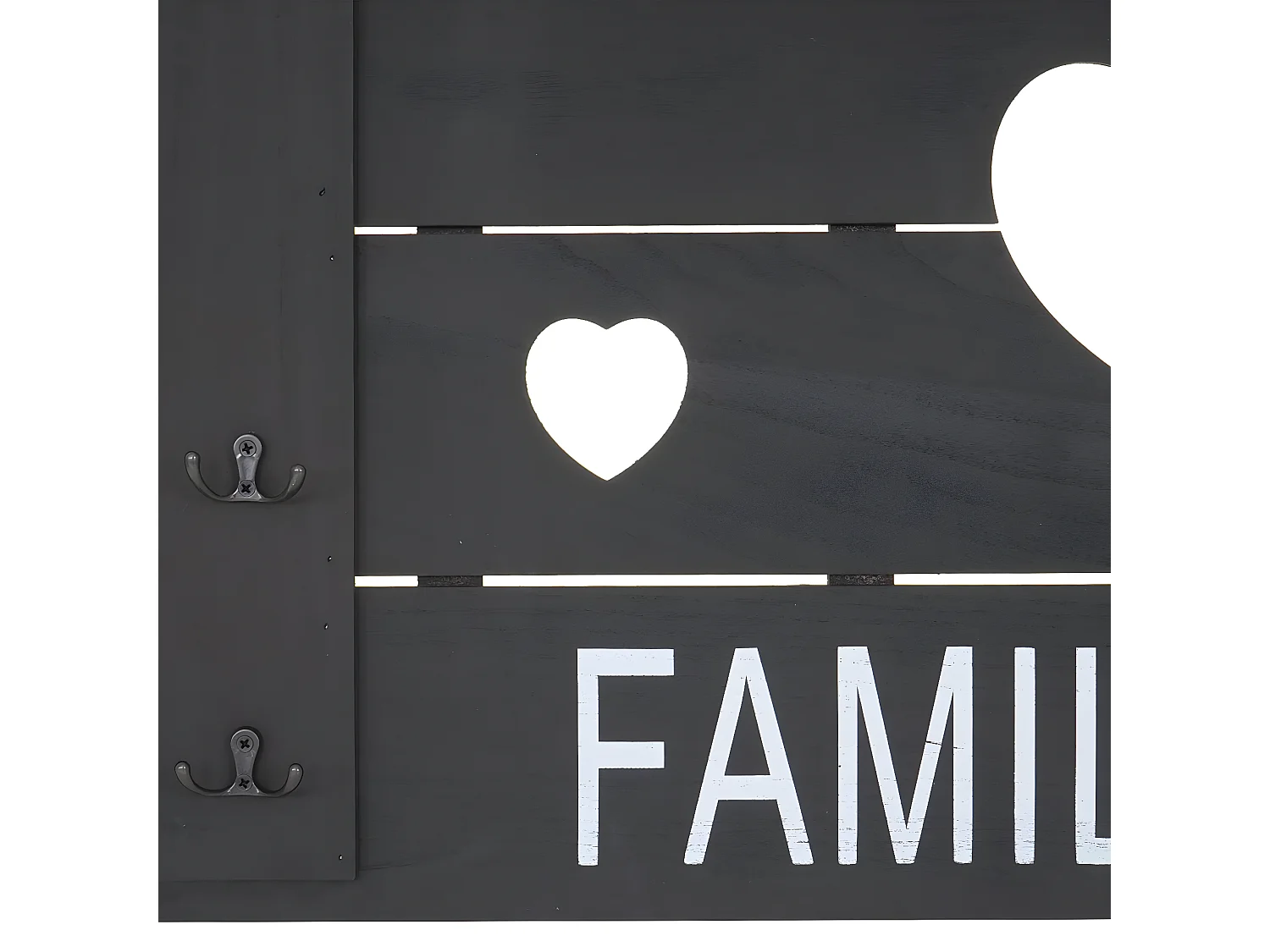 Bengaleiro de parede MCW-C89 Family Shabby look,  cinzento escuro, gasto