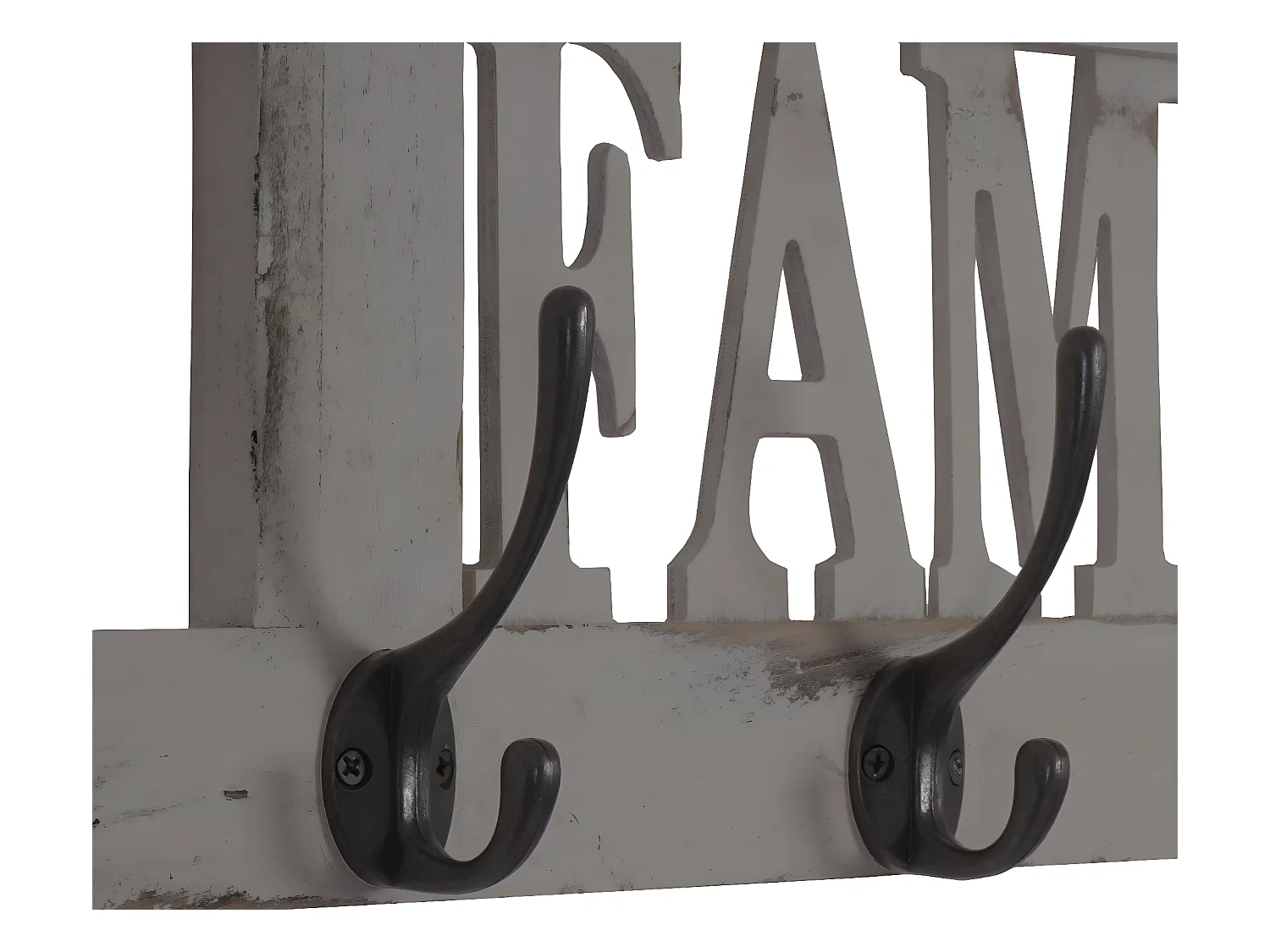 Wandkapstok MCW-C60 Family Shabby-look,  grijs, shabby