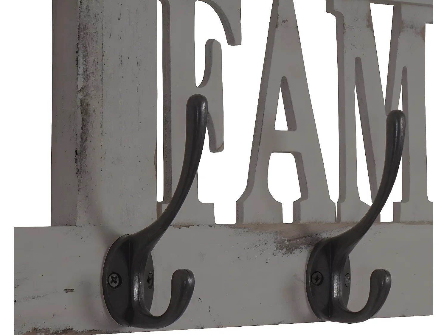 Wandkapstok MCW-C60 Family Shabby-look,  grijs, shabby