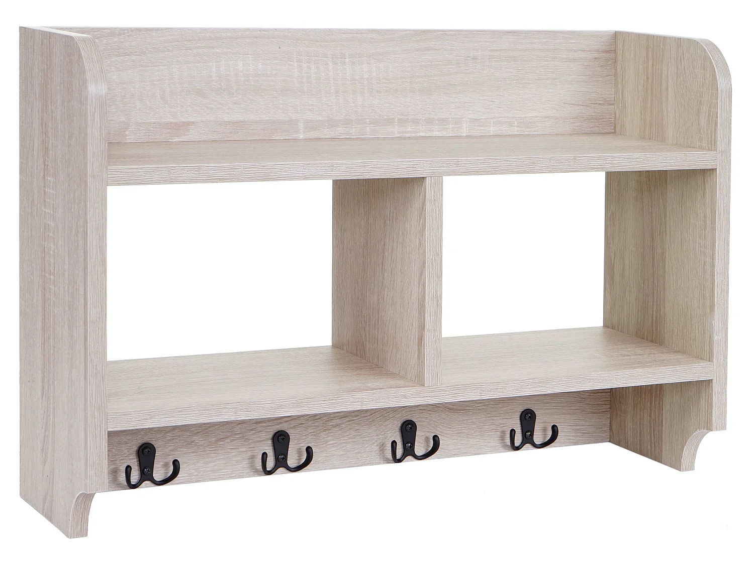 Portemanteau mural MCW-C68,  chêne