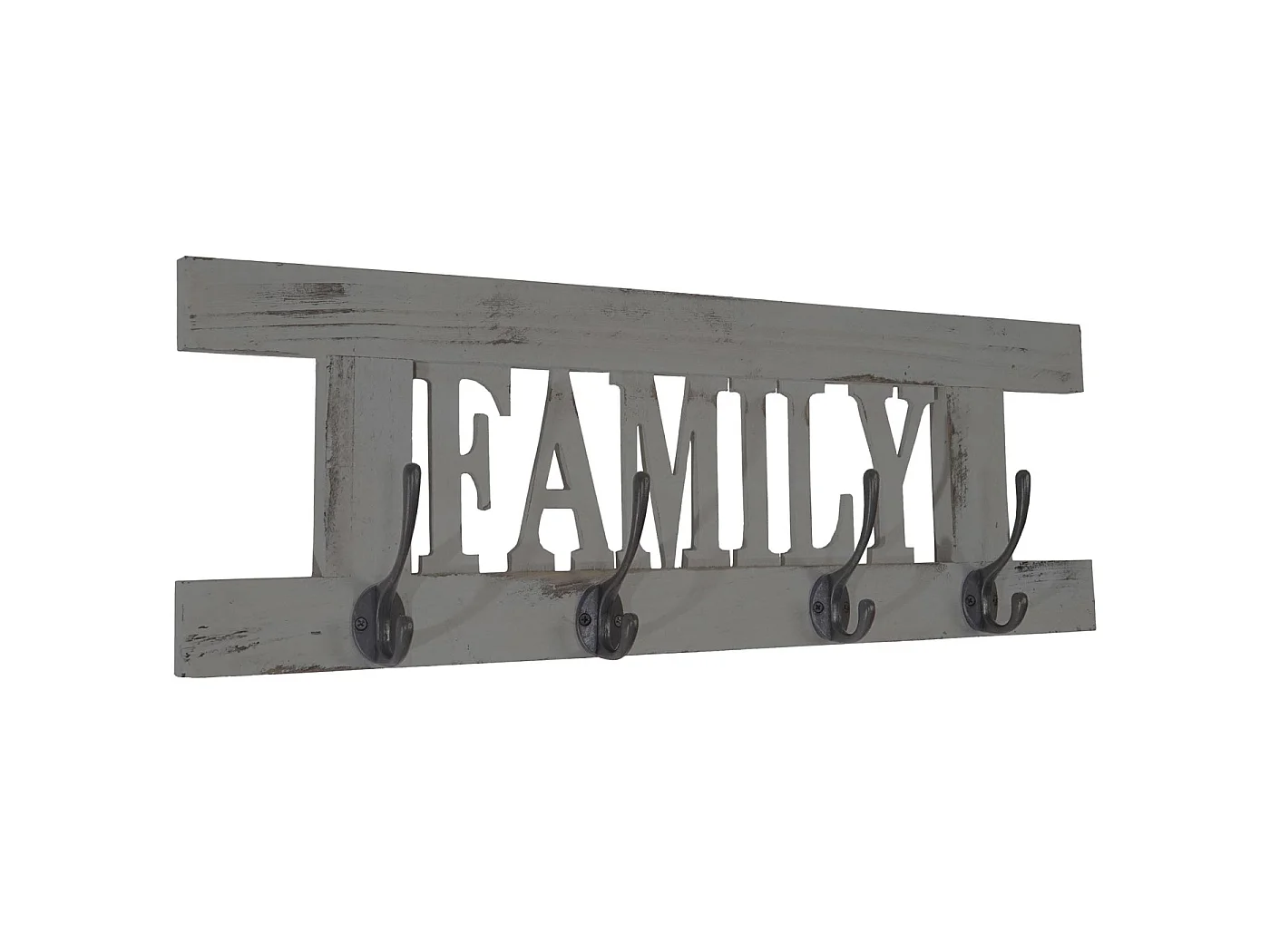 Portemanteau mural MCW-C60 Shabby (2 pièces),  gris