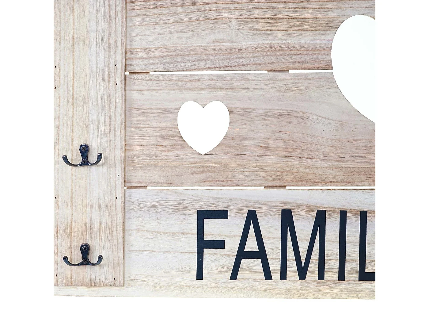 Wieszak ścienny MCW-C89 Family Shabby-Look,  naturalny brąz