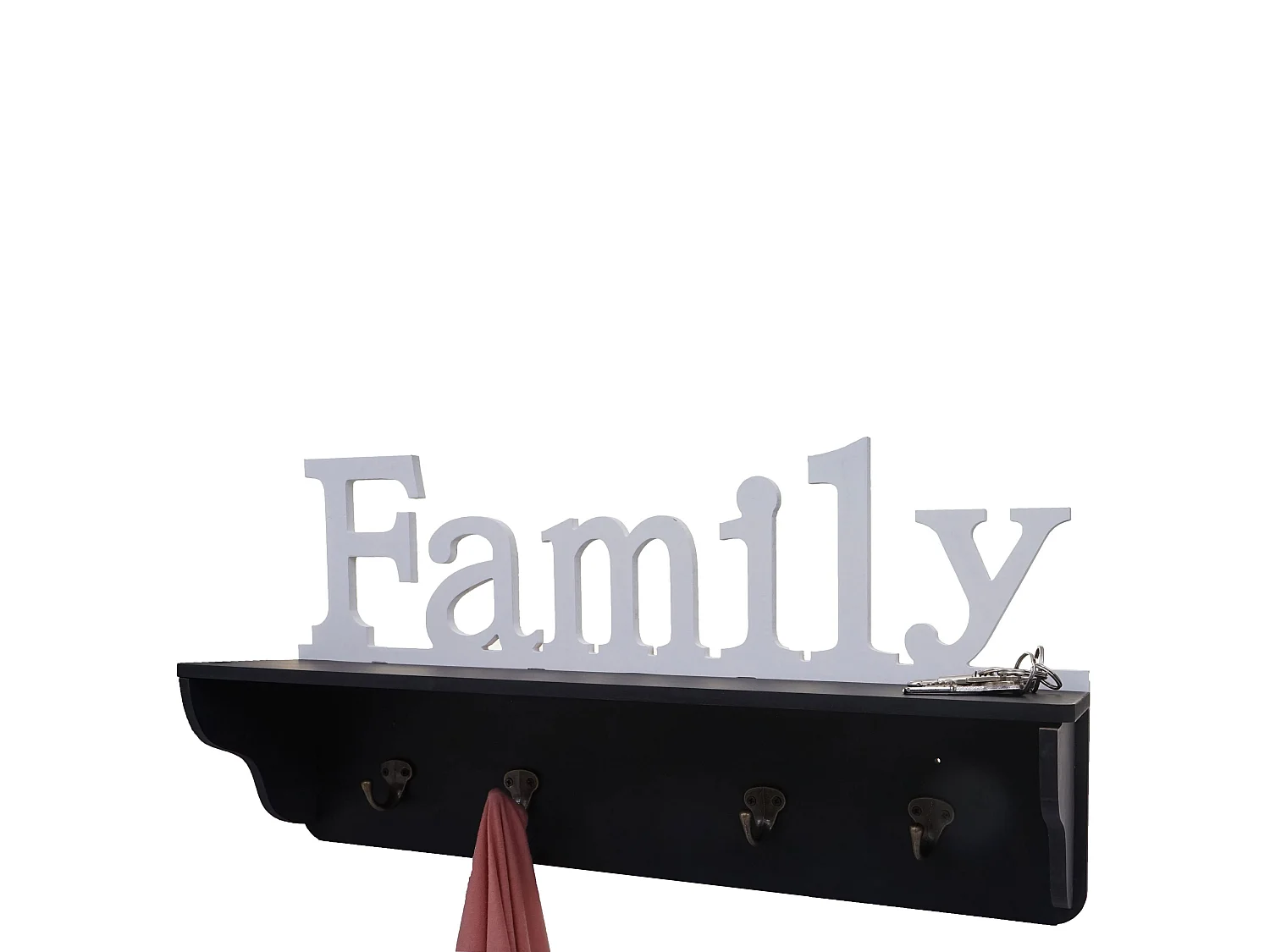 Bengaleiro de parede Família MCW-D41,  preto/branco