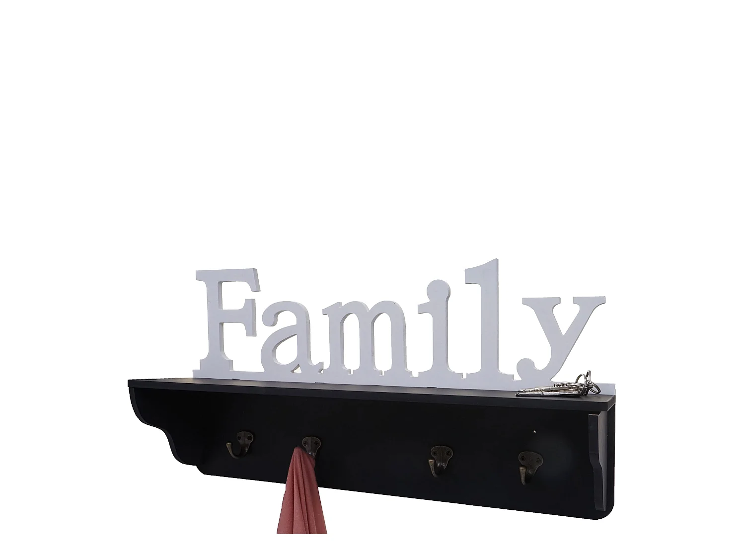 Wandkapstok MCW-D41 Family,  zwart/wit