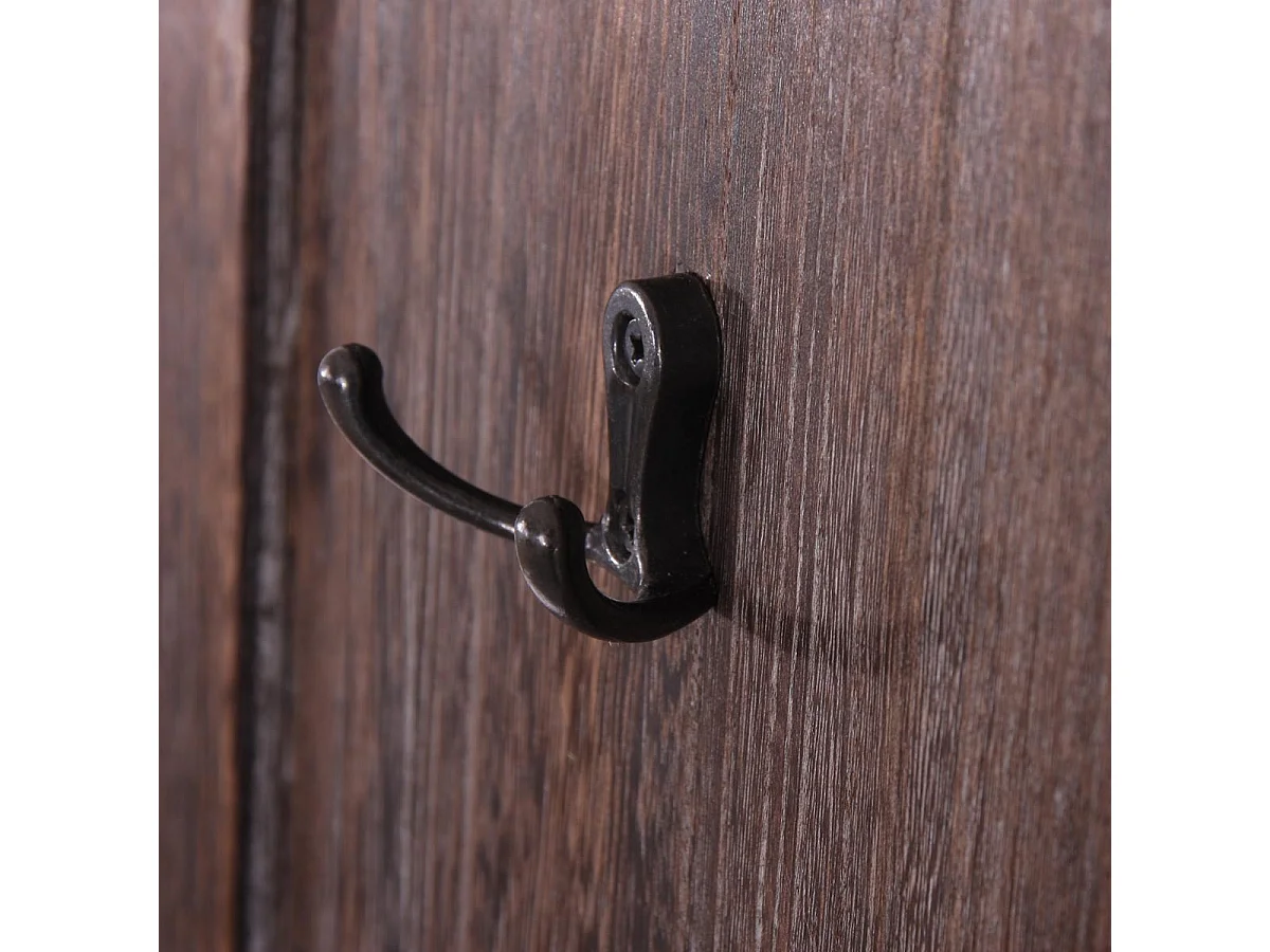 Portemanteau mural H33 (lot de 2),  shabby, vintage, marron