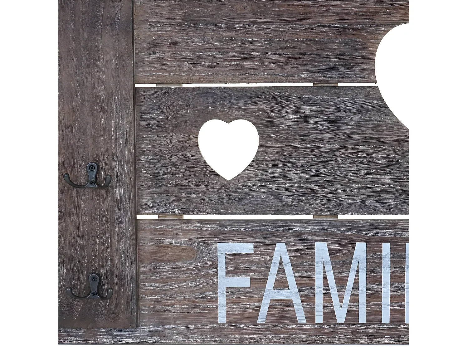 Wandkapstok MCW-C89 Family Shabby-look,  bruin, shabby