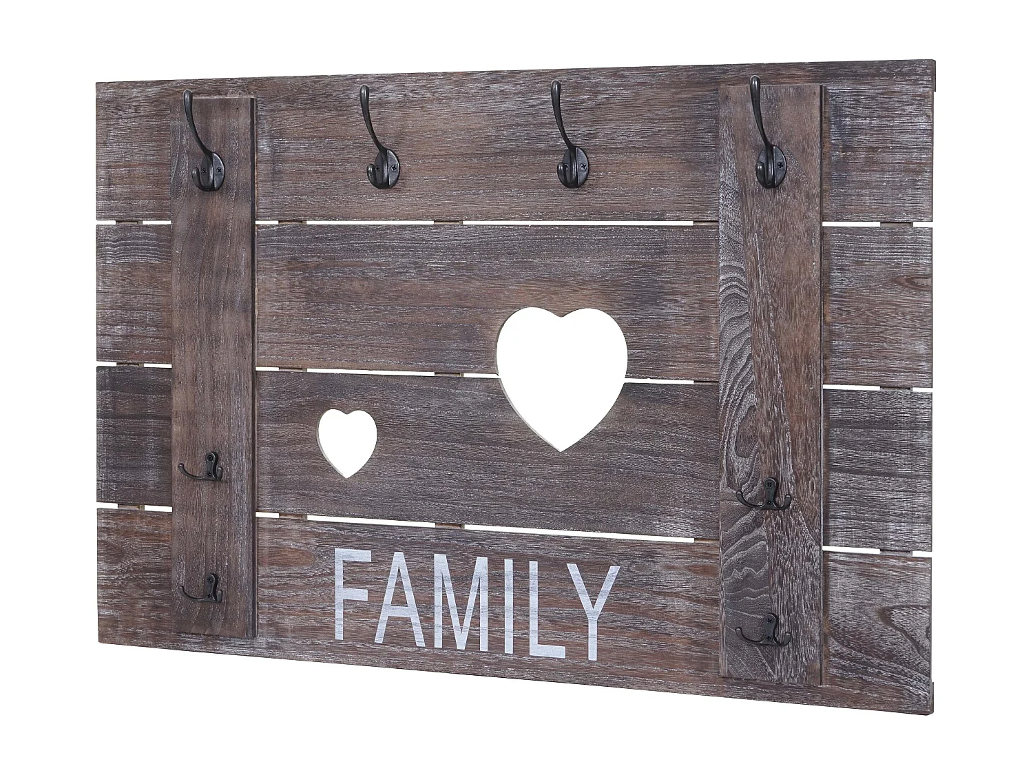 Wandkapstok MCW-C89 Family Shabby-look,  bruin, shabby