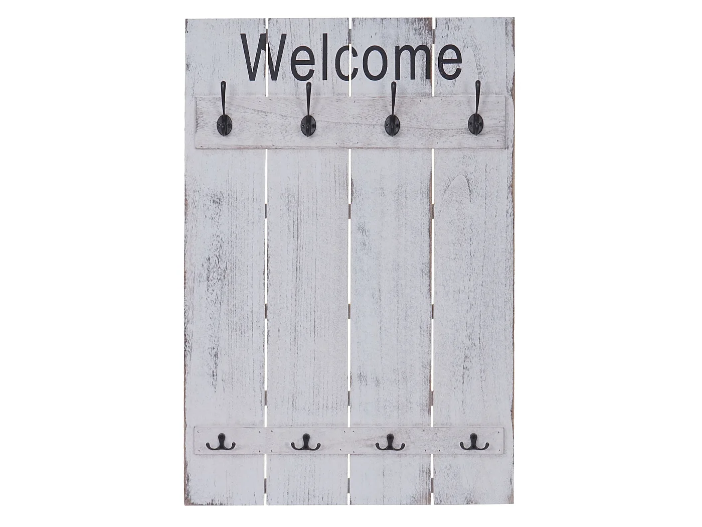 Perchero de pared MCW-C89 Welcome Shabby,  blanco, shabby