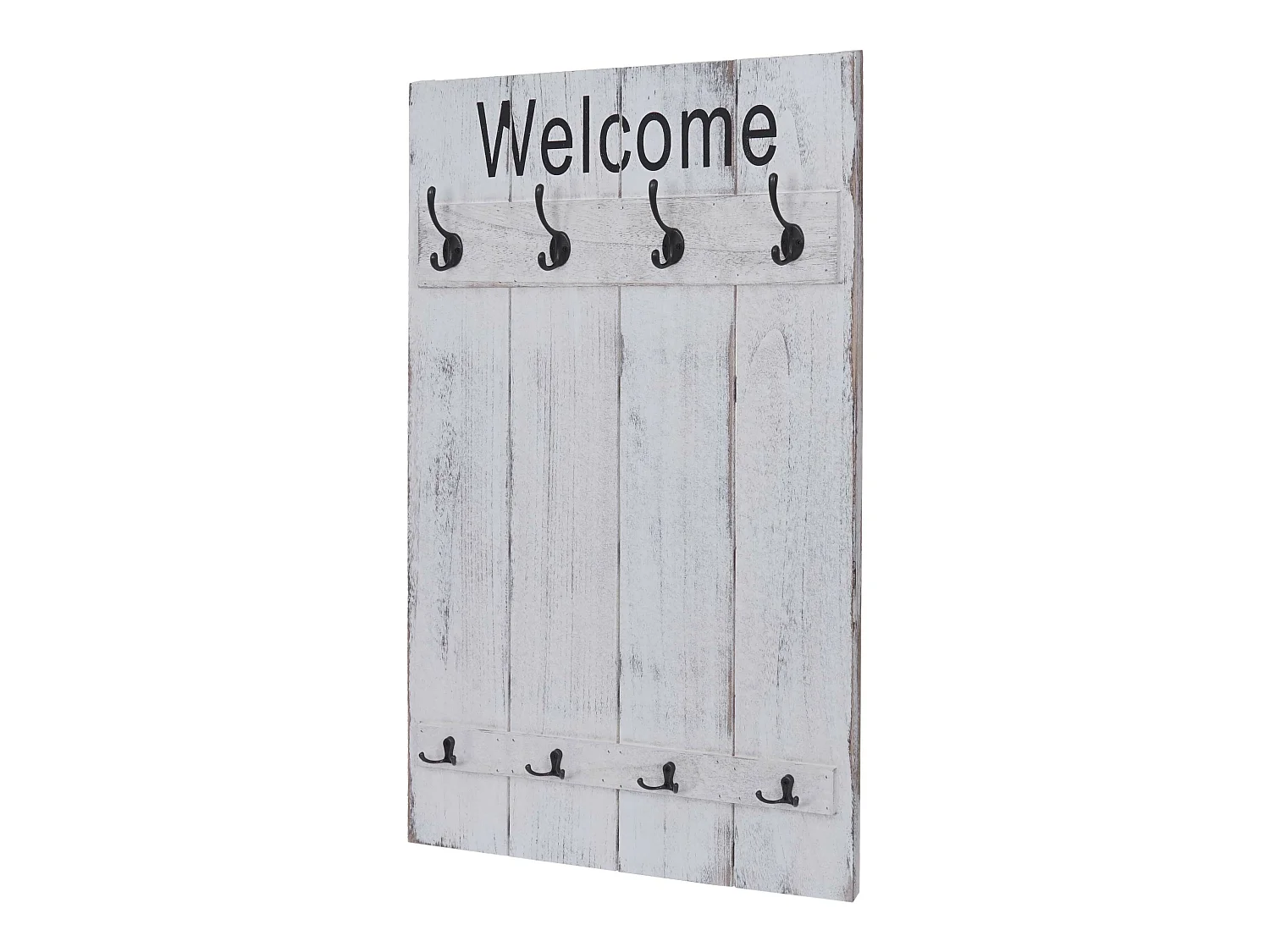 Portemanteau mural MCW-C89 Welcome Shabby,  blanc