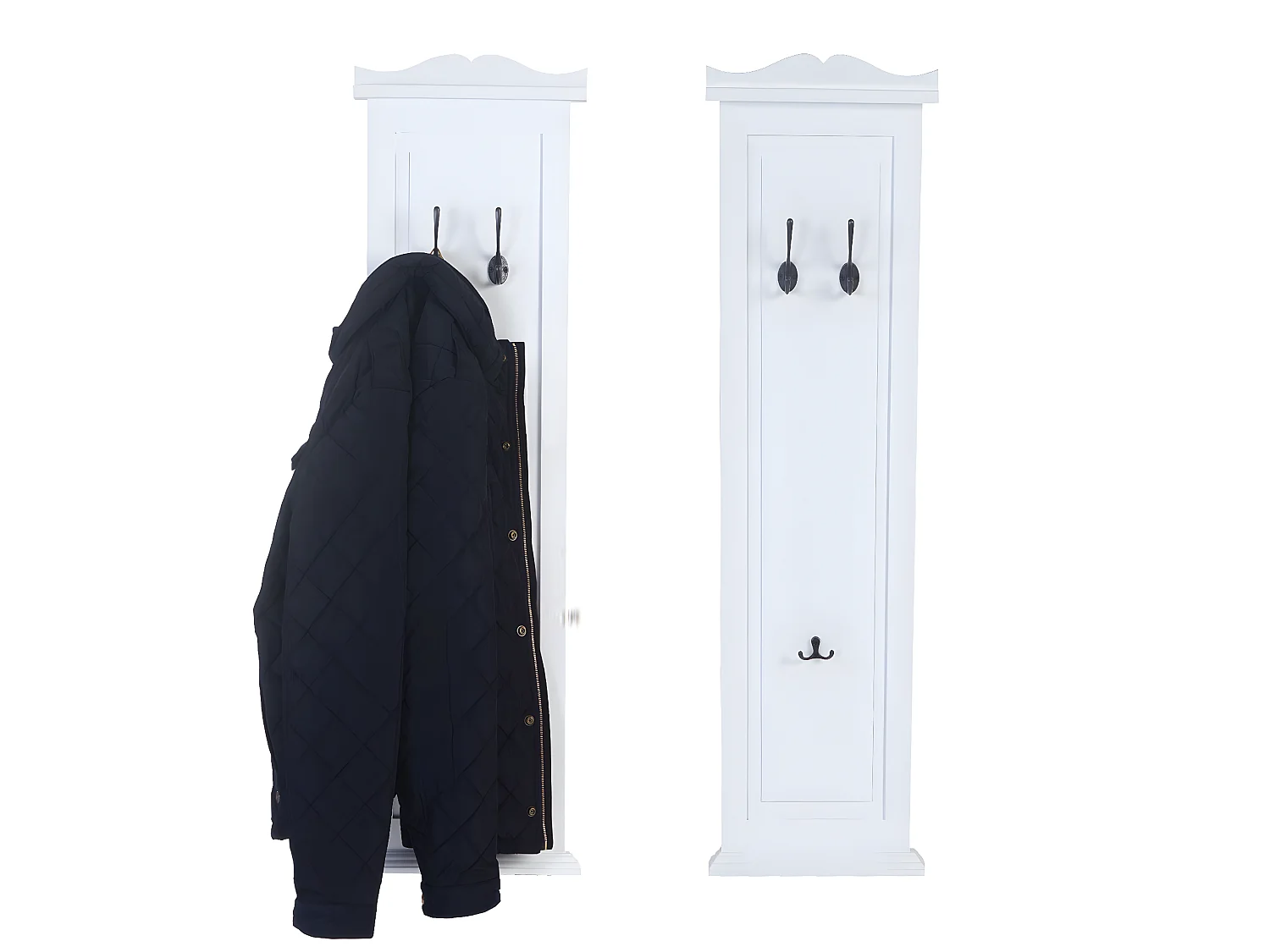 Wandgarderobe H33 (set van 2),  wit gelakt