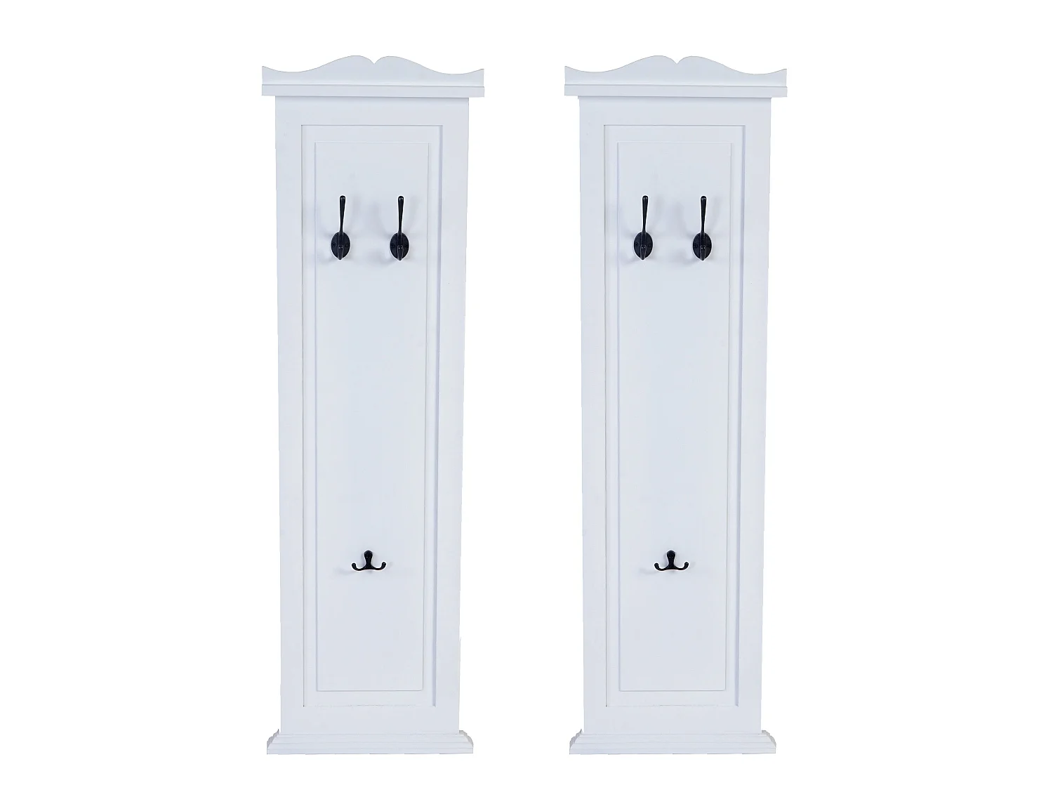 Wandgarderobe H33 (set van 2),  wit gelakt