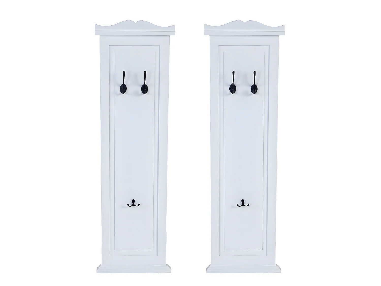 Wandgarderobe H33 (set van 2),  wit gelakt