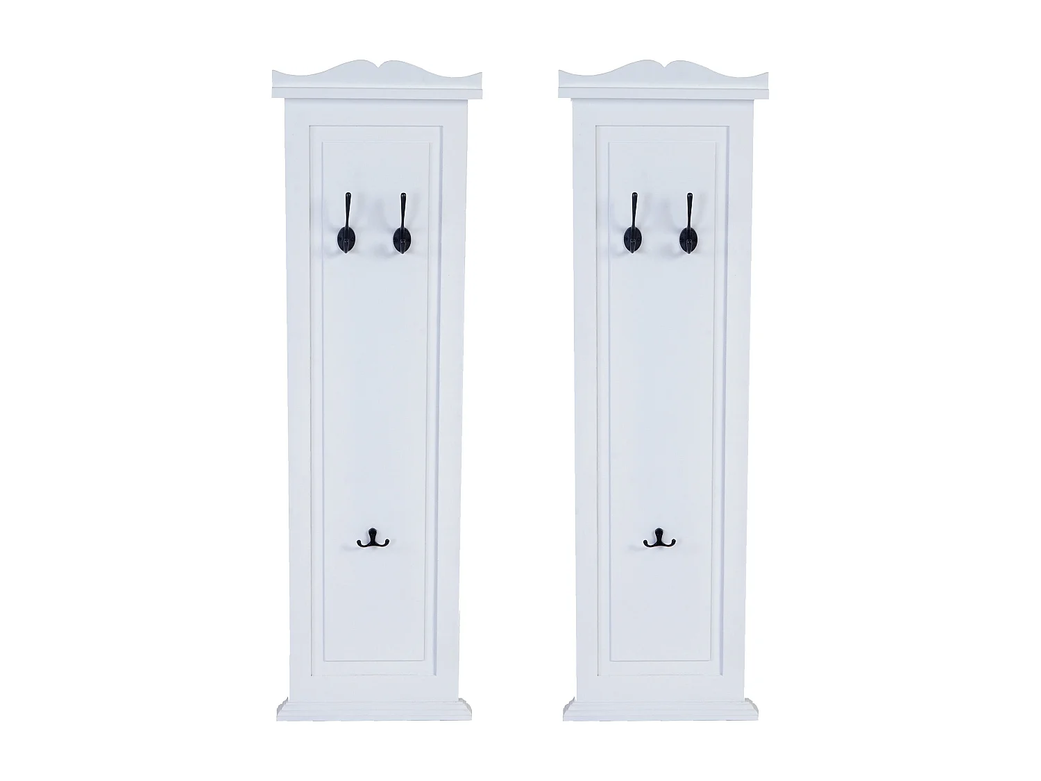 Portemanteau mural H33 (lot de 2),  laqué en blanc