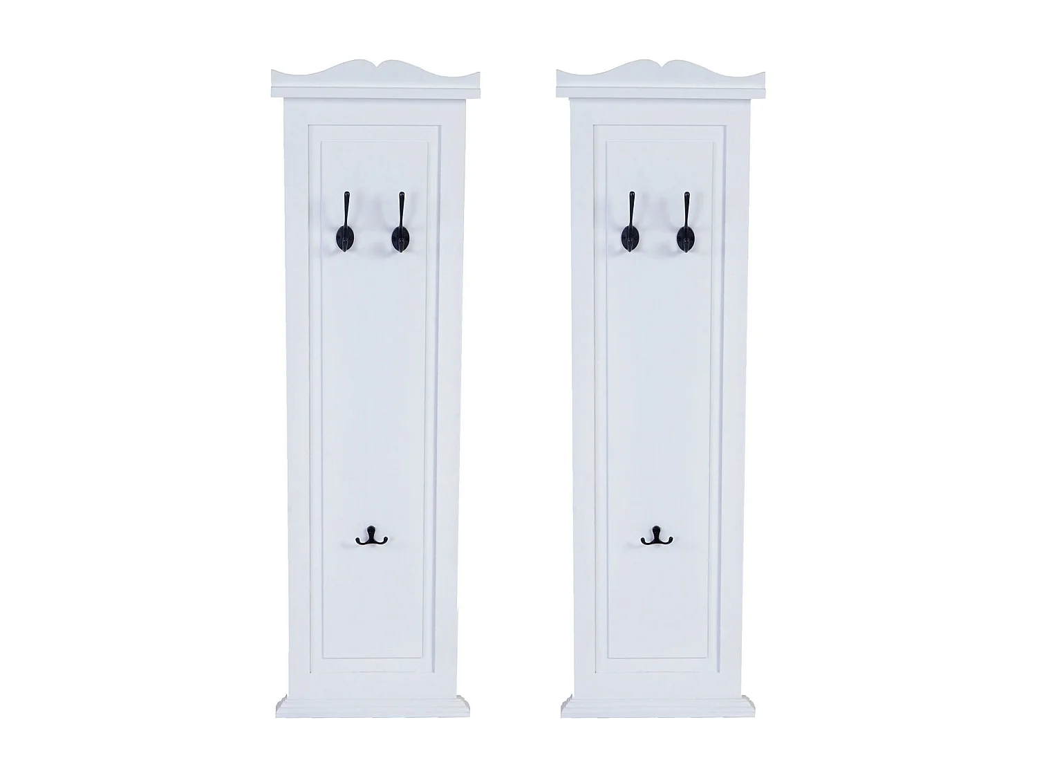 Portemanteau mural H33 (lot de 2),  laqué en blanc
