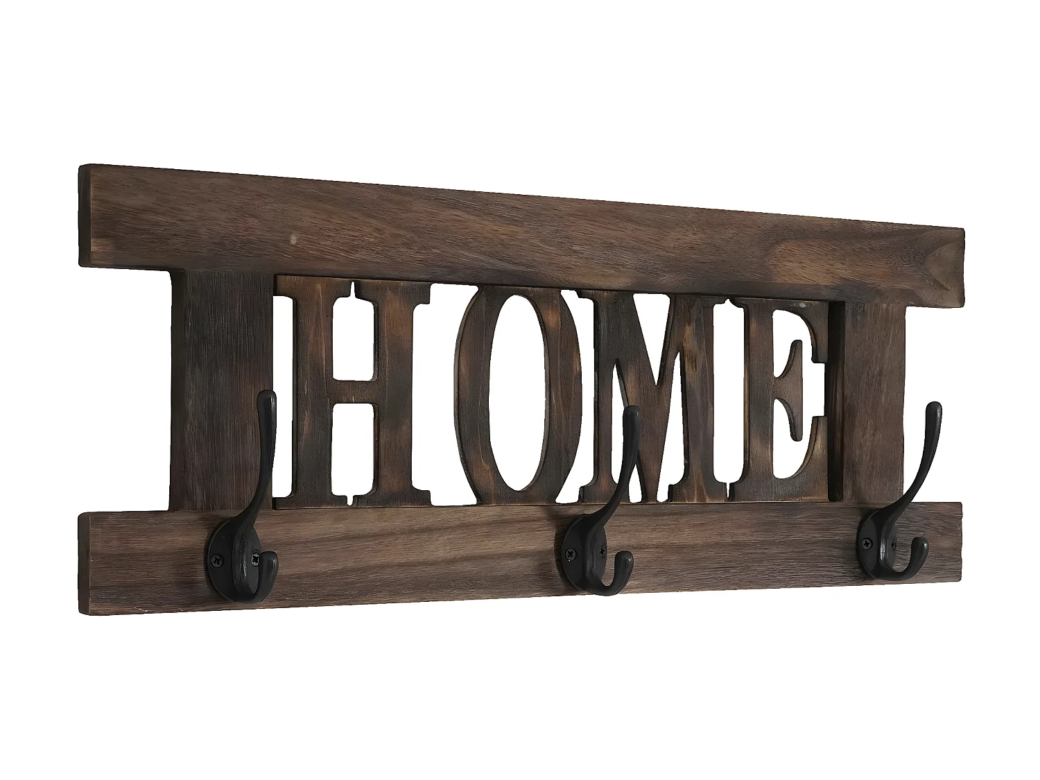 Perchero de pared MCW-C60 Shabby (2 piezas),  marrón, shabby