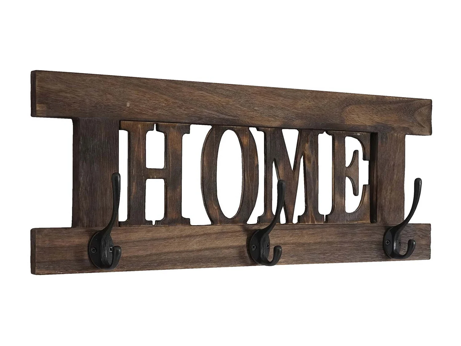 Portemanteau mural MCW-C60 Shabby (2 pièces),  marron