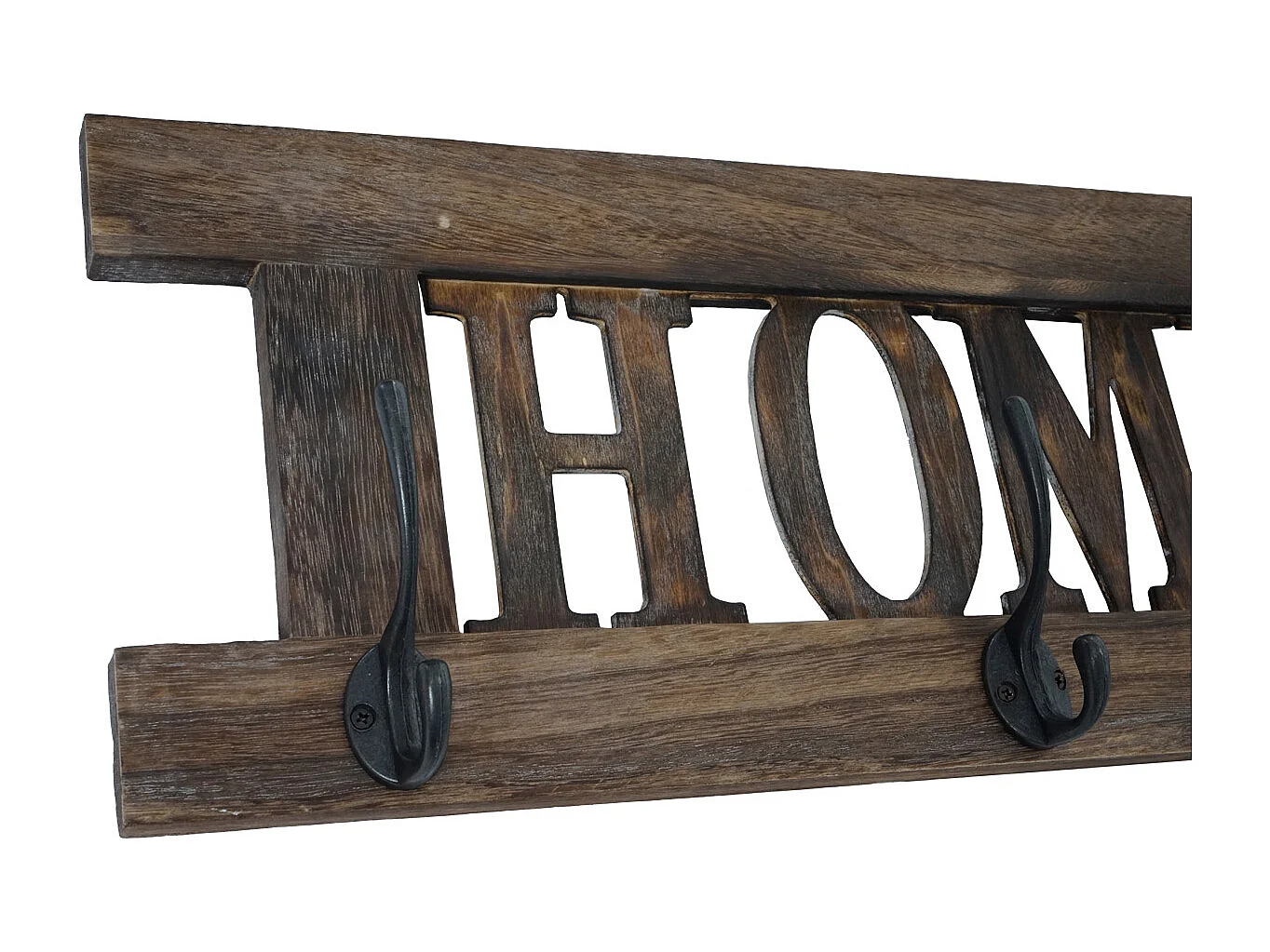 Portemanteau mural MCW-C60 Shabby (2 pièces),  marron