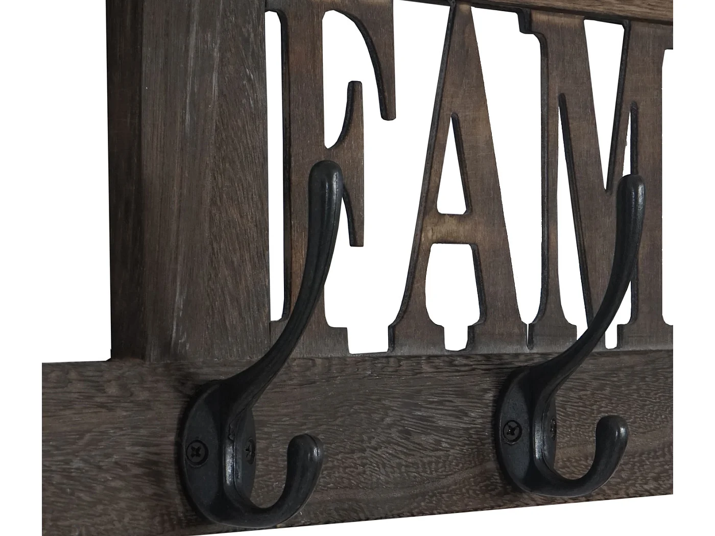 Portemanteau mural MCW-C60 Shabby (2 pièces),  marron