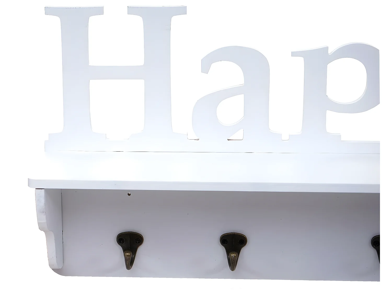 Wandkapstok MCW-D41 Happy 4 haken,  wit