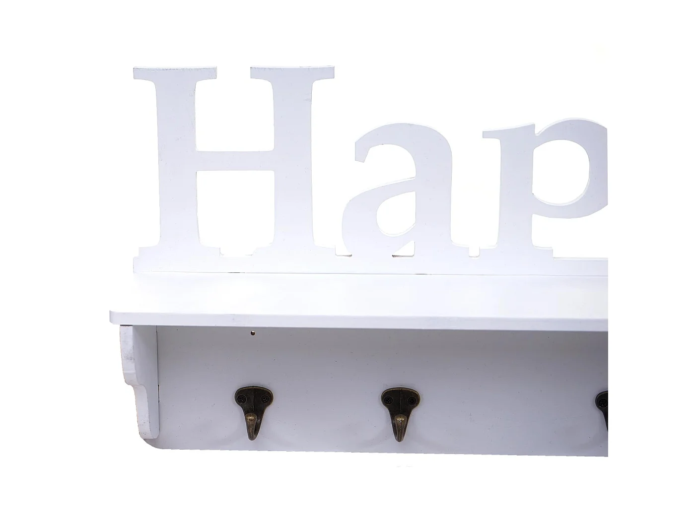 Wandkapstok MCW-D41 Happy 4 haken,  wit