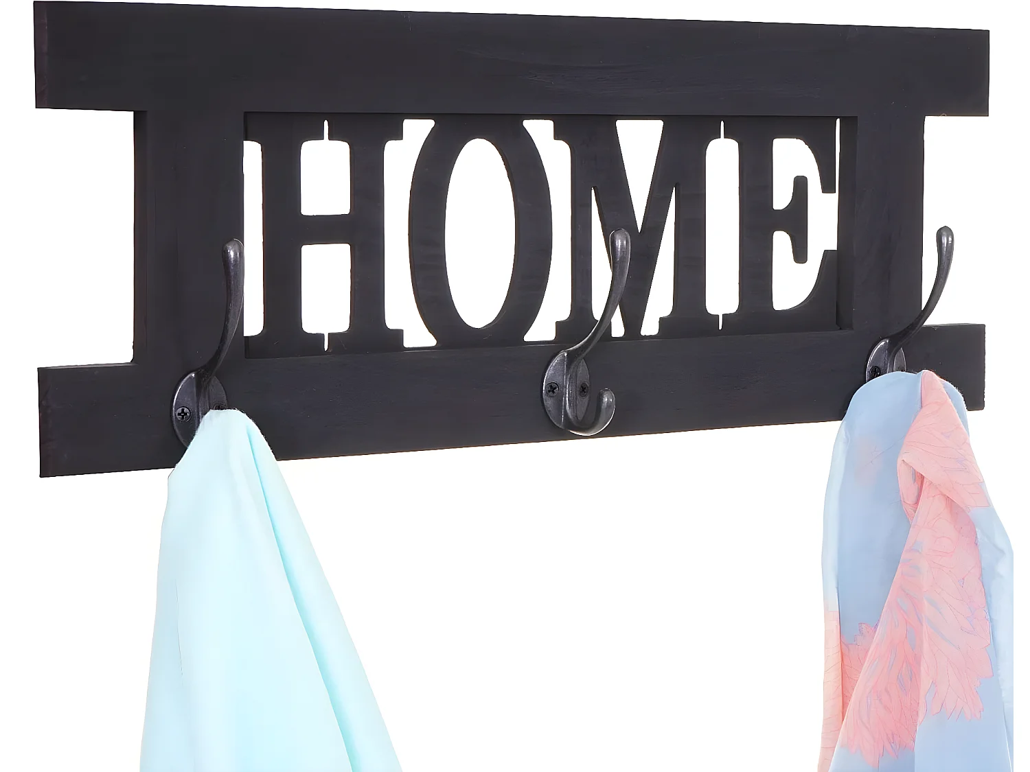 Perchero de pared MCW-C60 Home Shabby look,  gris oscuro