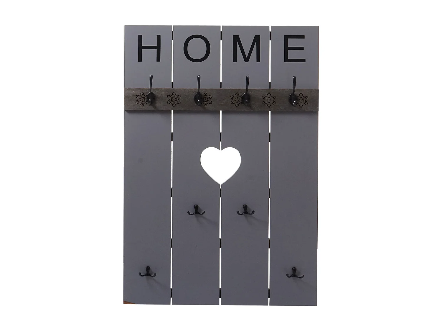 Porte-manteau mural MCW-C89 Home Look shabby,  gris-bleu