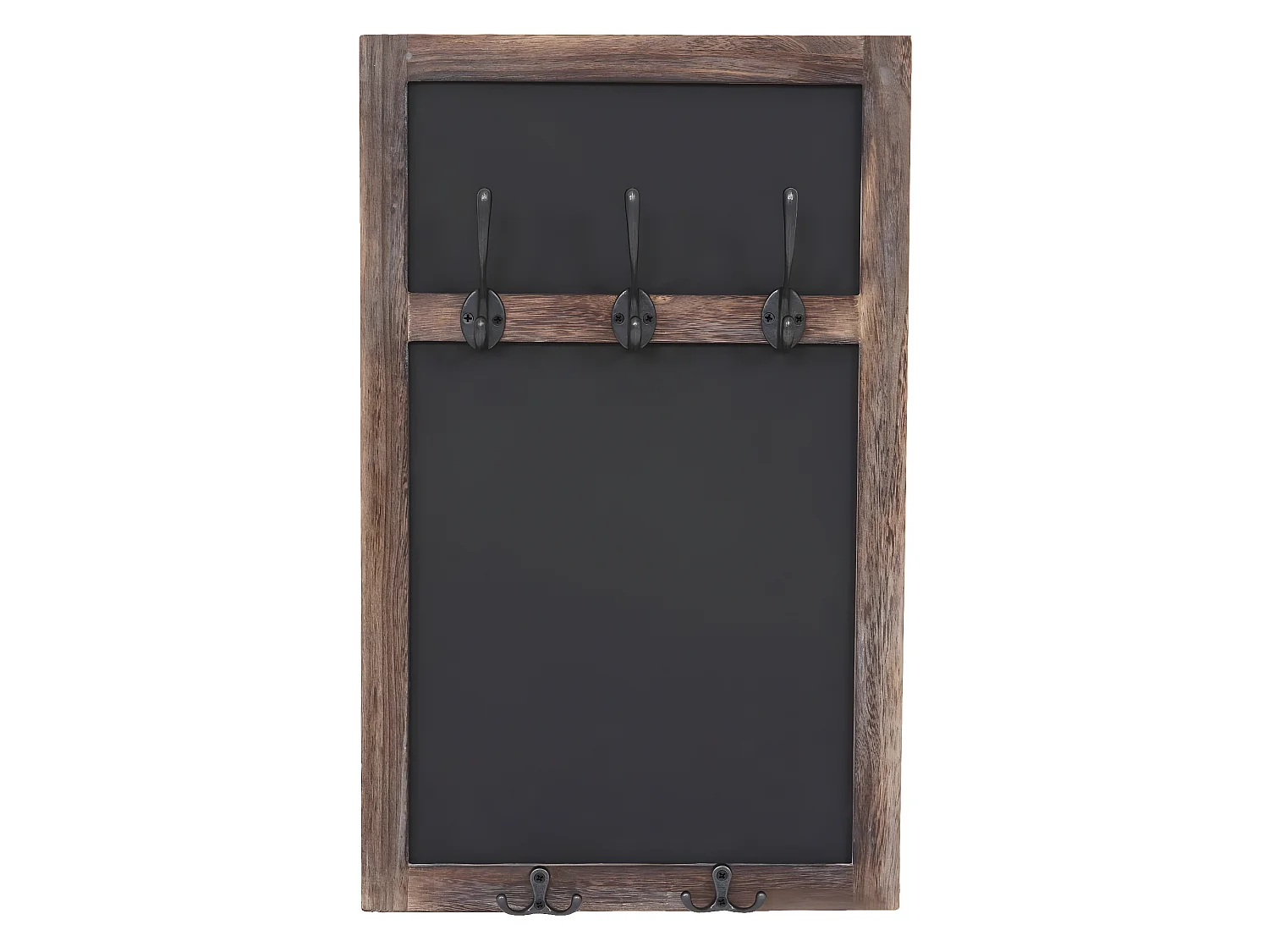 Wandkapstok MCW-C51 met krijtbord,  bruin, shabby