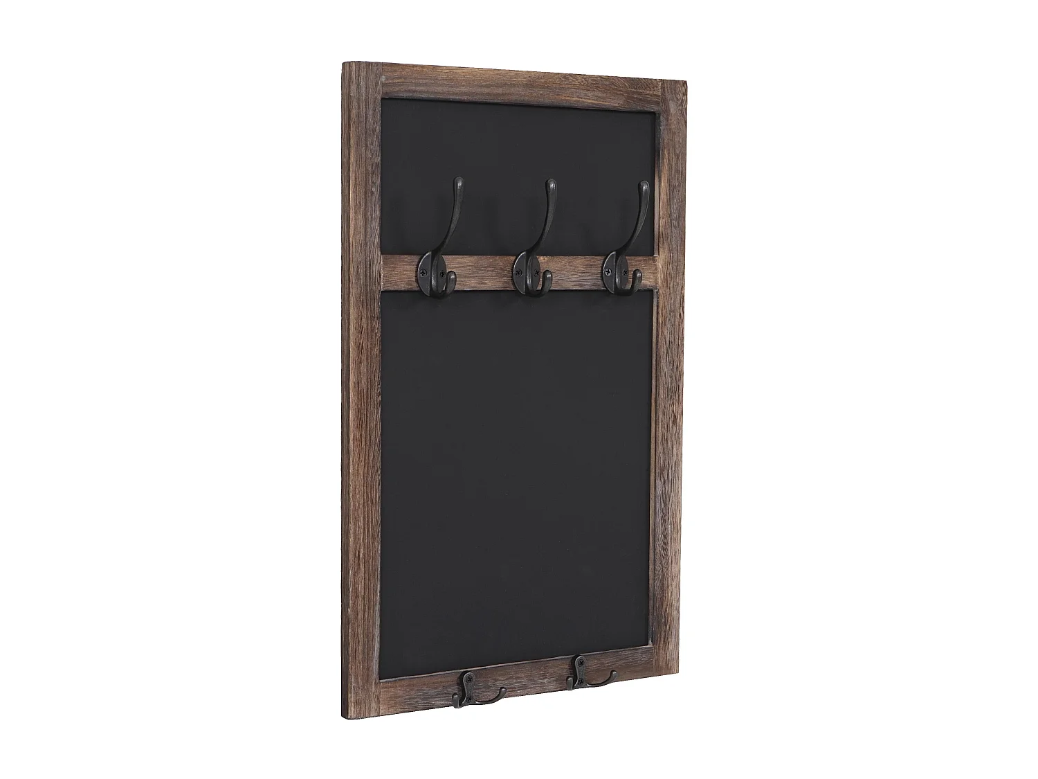 Wandkapstok MCW-C51 met krijtbord,  bruin, shabby