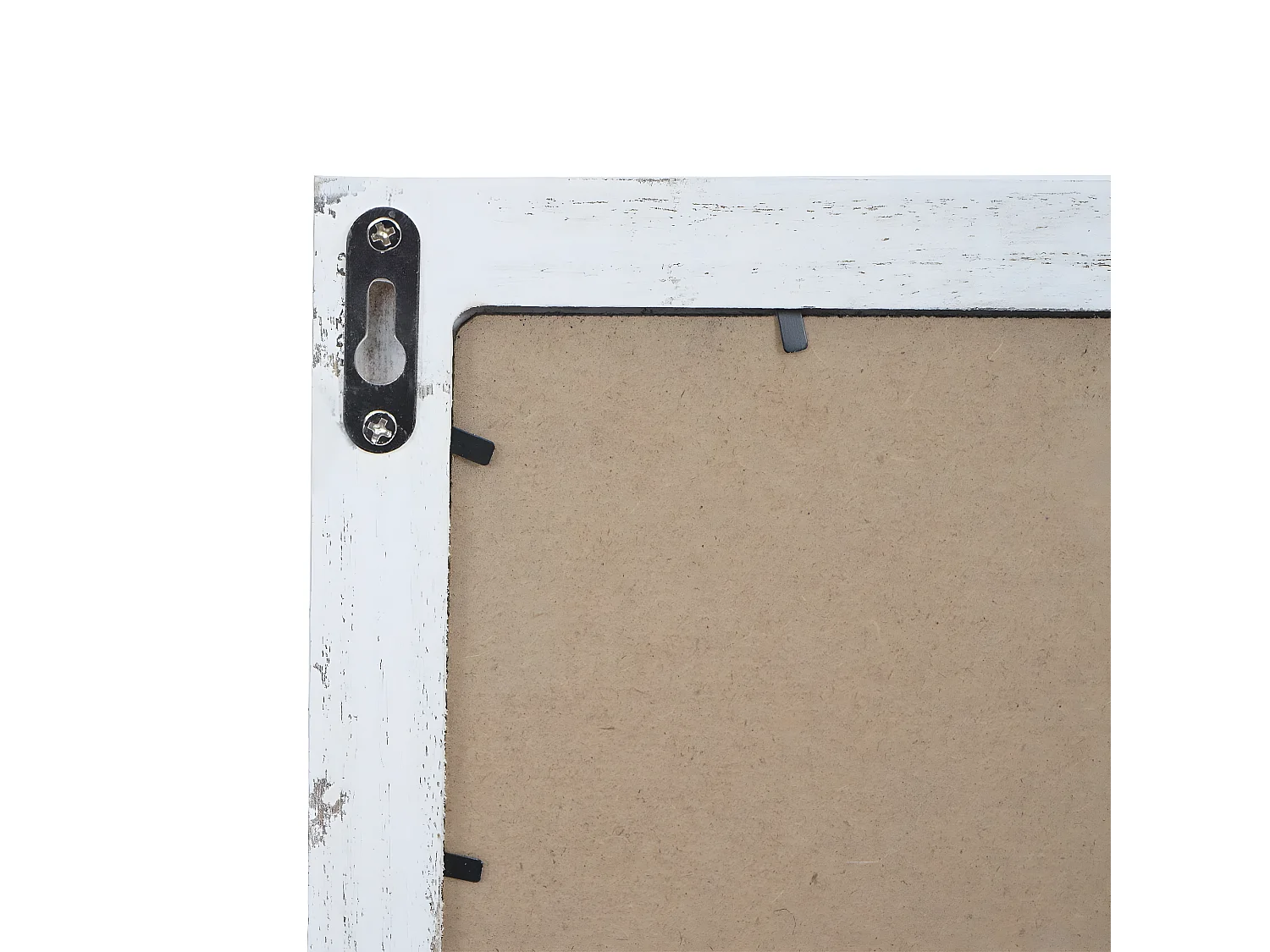 Wandkapstok MCW-C51 met krijtbord,  wit, shabby