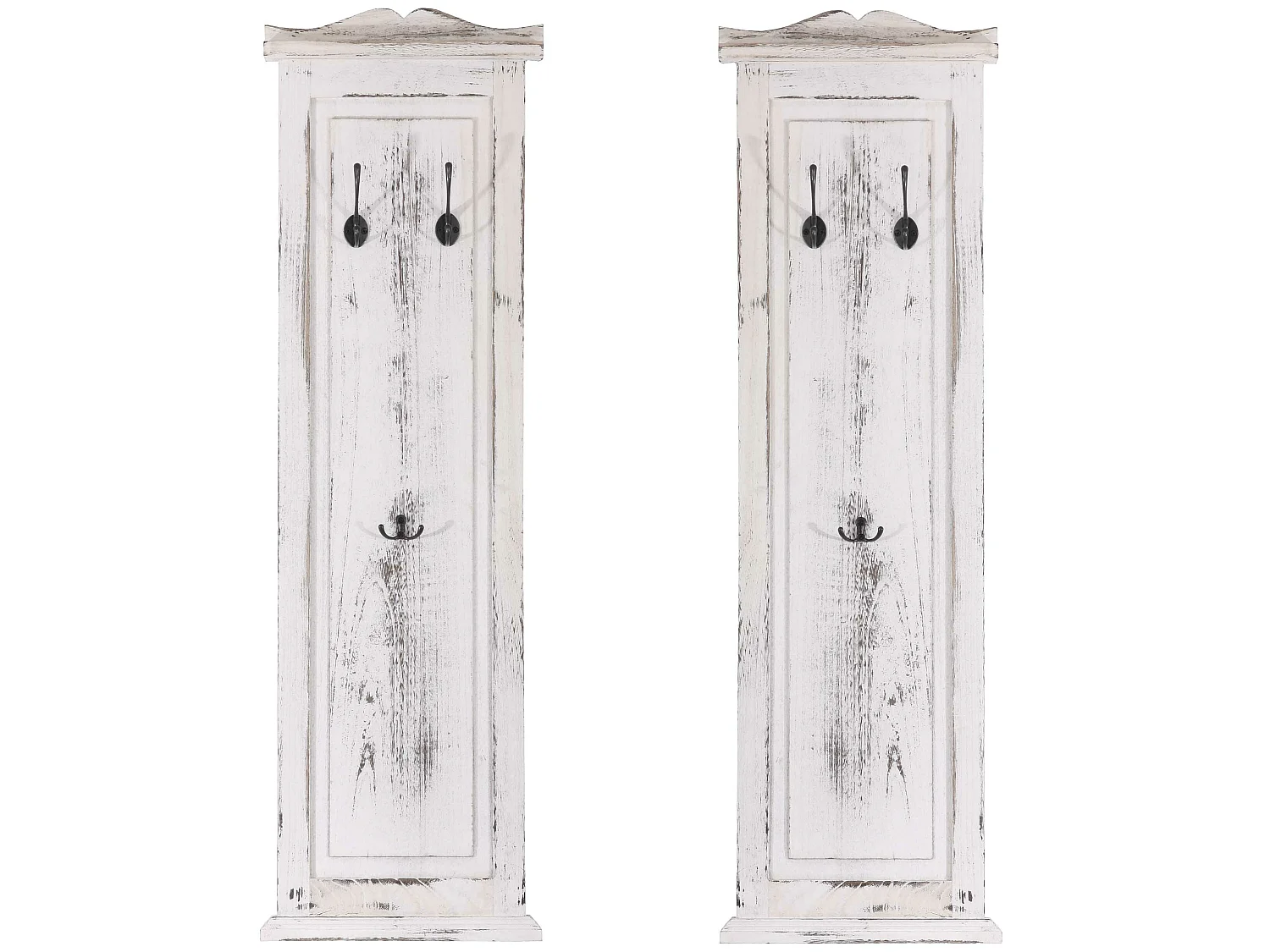 Wandgarderobe H33 (set van 2),  wit shabby