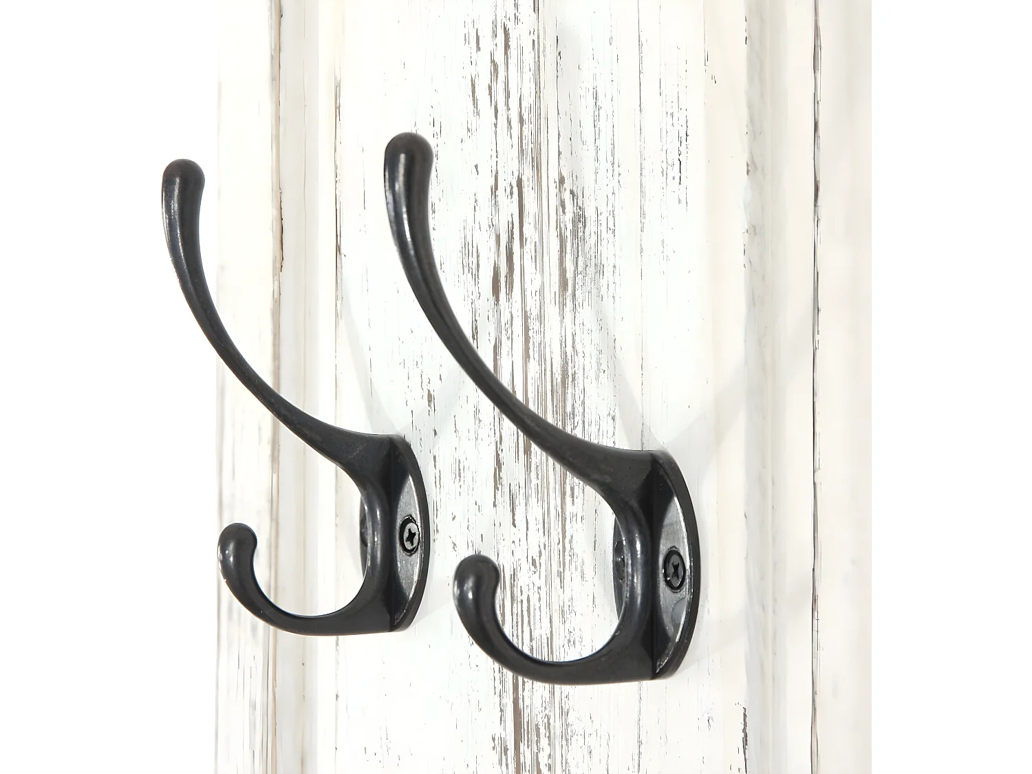 Wandgarderobe H33 (2er-Set), Weiß shabby