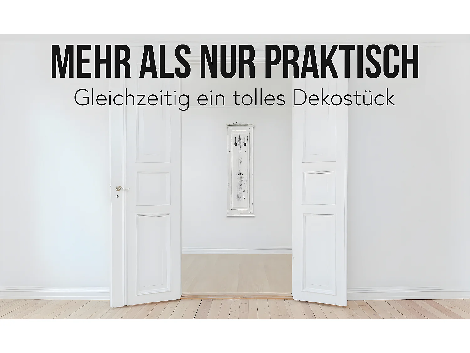 Wandgarderobe H33 (2er-Set), Weiß shabby