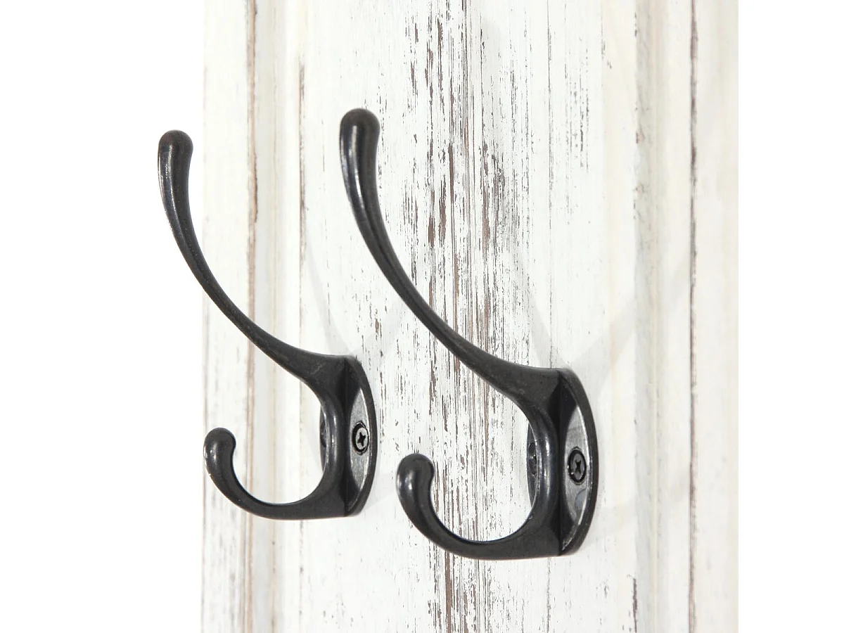 Portemanteau mural H33 (lot de 2),  shabby, vintage, blanc