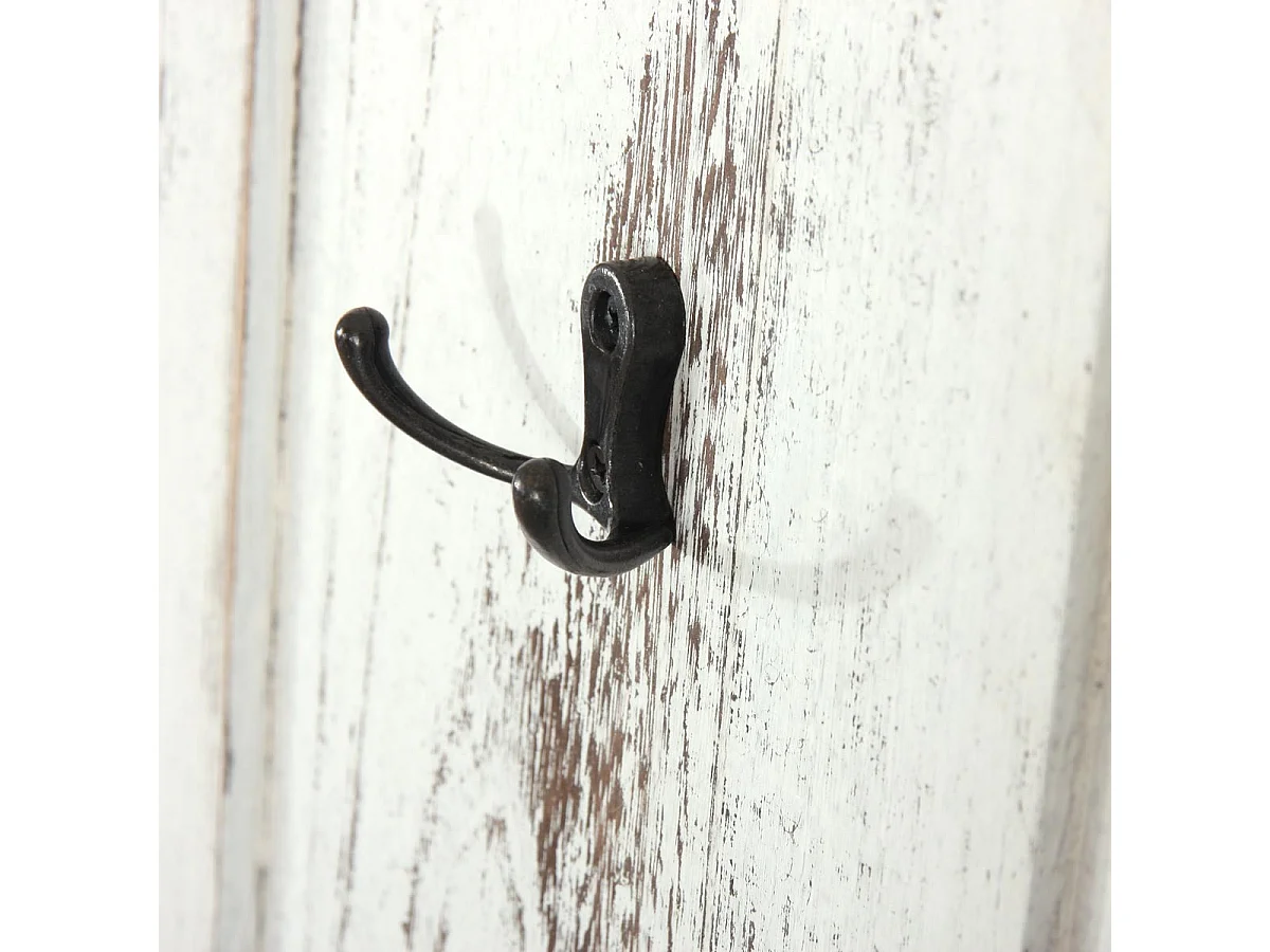 Portemanteau mural H33 (lot de 2),  shabby, vintage, blanc