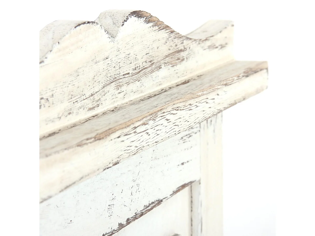 Wieszak ścienny H33 (zestaw 2 szt.),  biały shabby