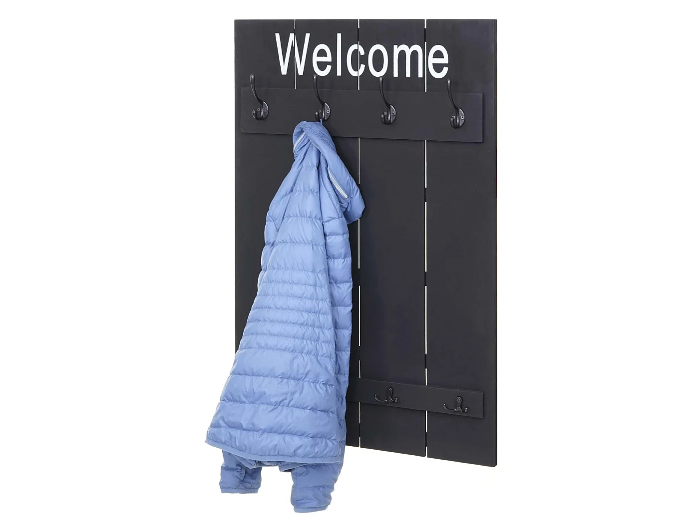 Wandkapstok MCW-C89 Welcome Shabby,  donkergrijs, shabby