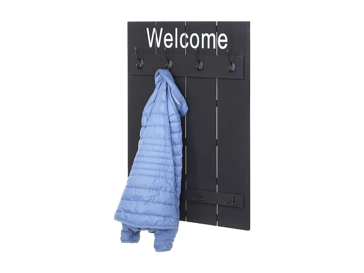 Wandkapstok MCW-C89 Welcome Shabby,  donkergrijs, shabby