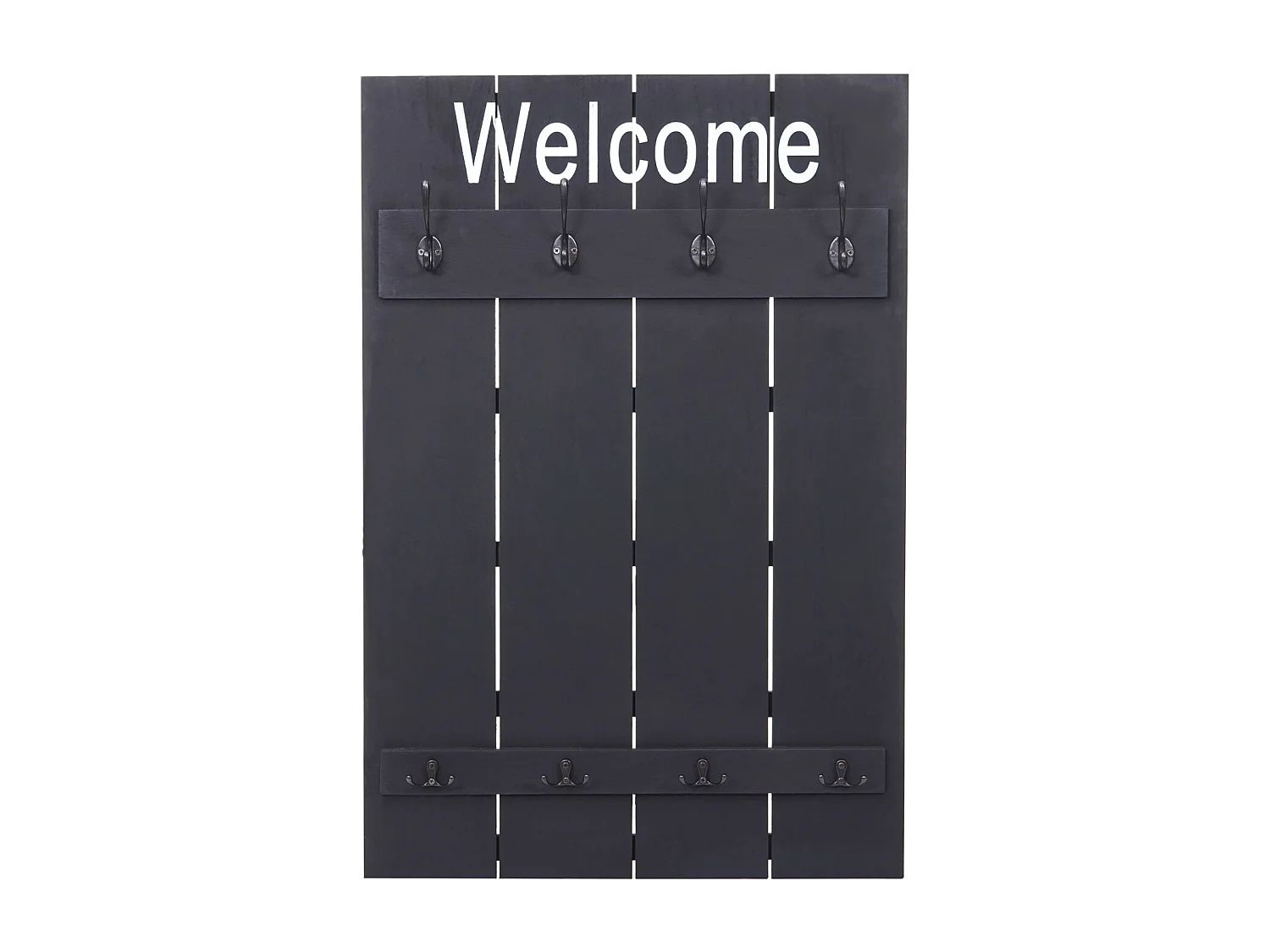 Wandkapstok MCW-C89 Welcome Shabby,  donkergrijs, shabby