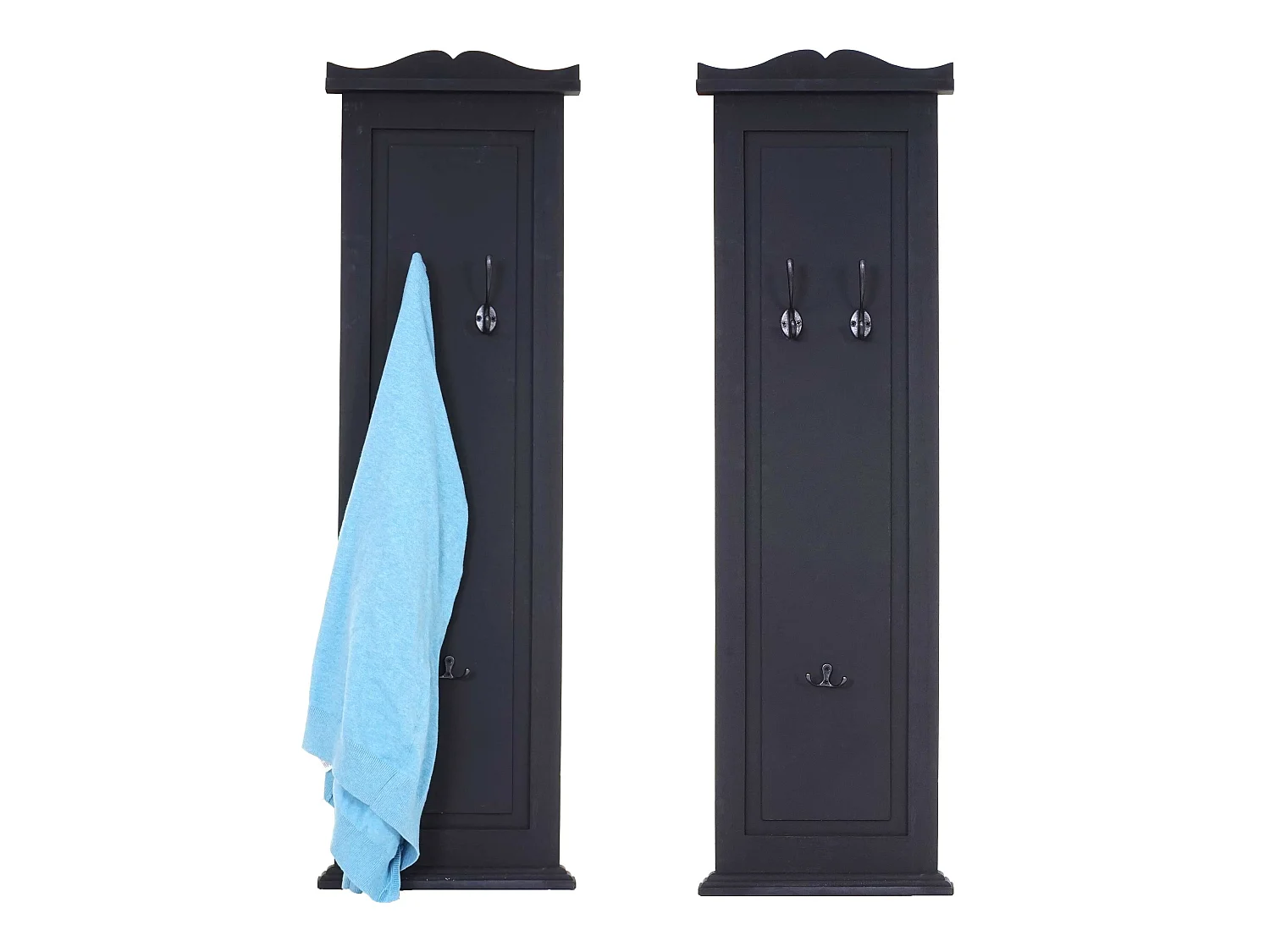 Portemanteau mural H33 (lot de 2),  gris foncé
