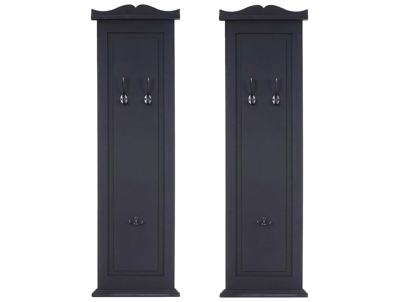 Wandgarderobe H33 (set van 2),  donkergrijs gelakt