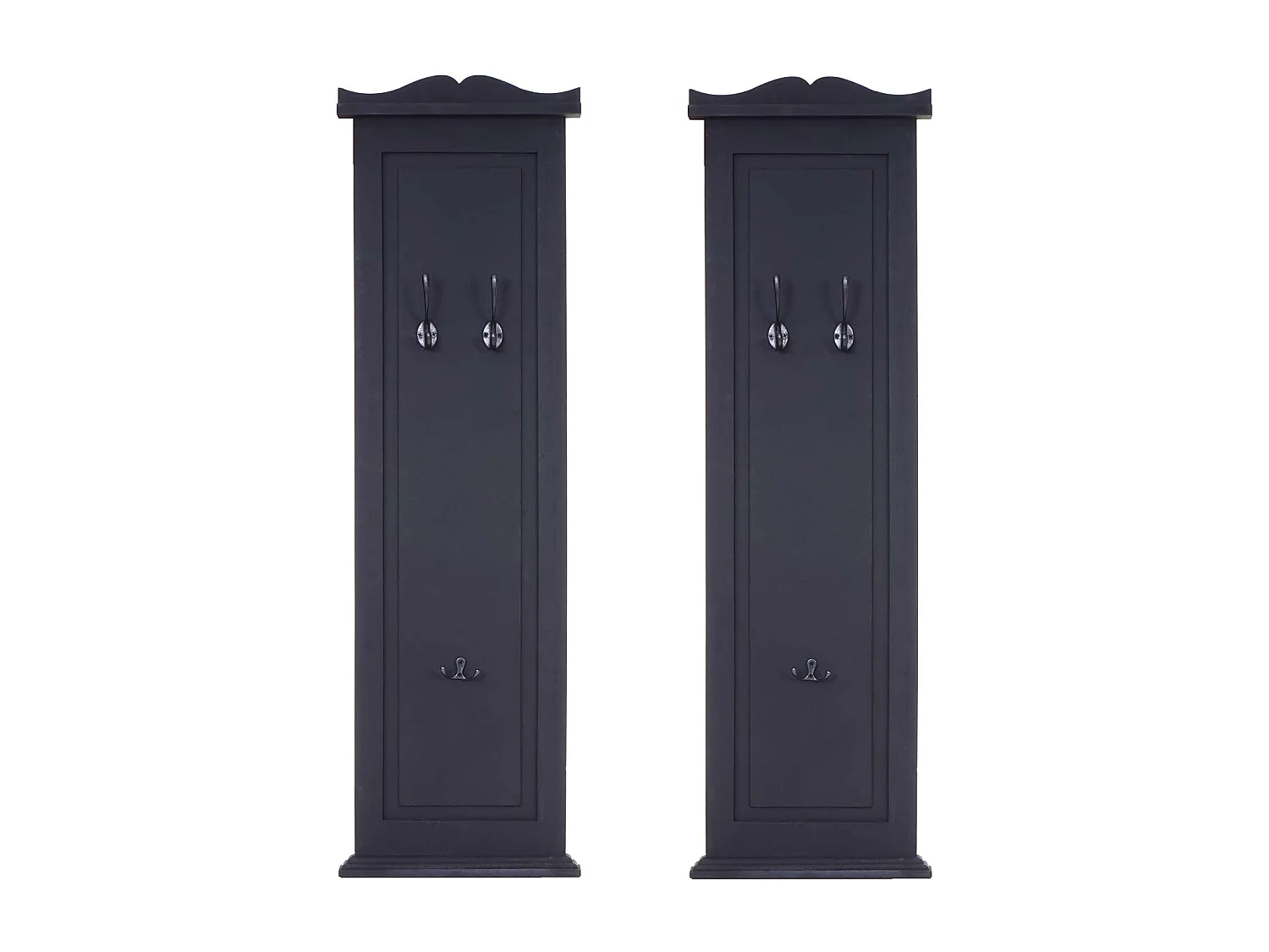 Portemanteau mural H33 (lot de 2),  gris foncé