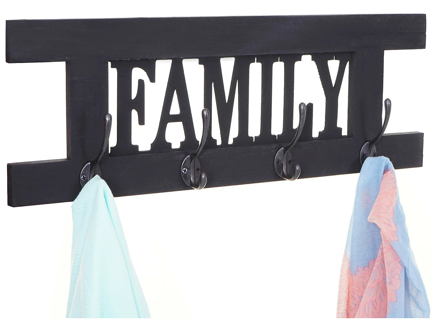 Bengaleiro de parede MCW-C60 Family Shabby look,  cinzento escuro